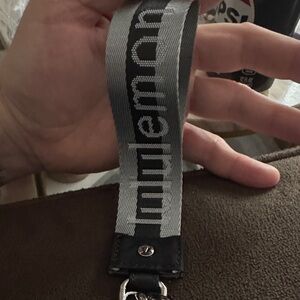 Lululemon Black Dual Pouch Wristlet silver black and gray as shown